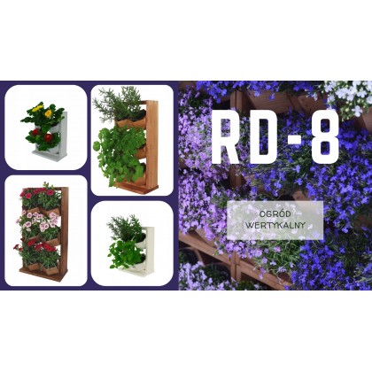Drewniany ziołownik wertykalny RD-8/2x3 - Natur