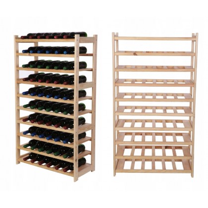 Regał na butelki wino LSR 10 półek Naturalny