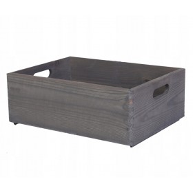 Drewniana Skrzynka S-07 13,5x40x30 cm Szara