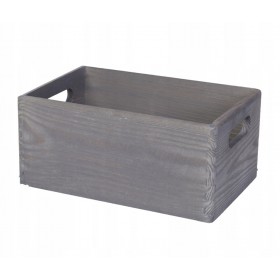 Drewniana Skrzynka S-05 13,5x30x20 cm Szara