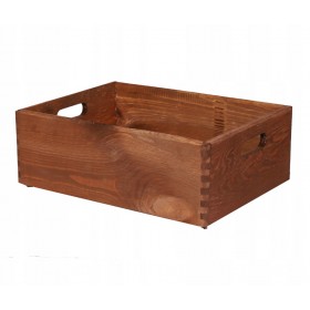 Drewniana Skrzynka S-07 13,5x40x30 cm Brązowa