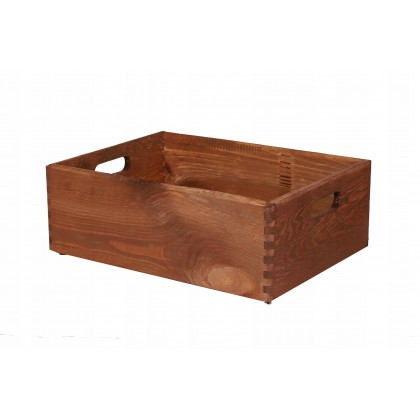Drewniana Skrzynka S-07 13,5x40x30 cm Brązowa