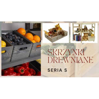 Drewniana Skrzynka z wiekiem S-03 23x40x30 cm Br