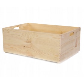 Drewniana Skrzynka S-02 / 23x60x40 cm - Naturalna