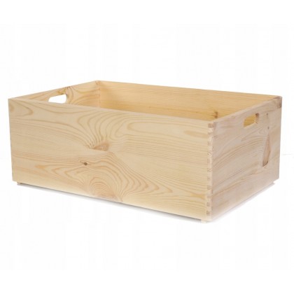 Drewniana Skrzynka S-02 / 23x60x40 cm - Naturalna