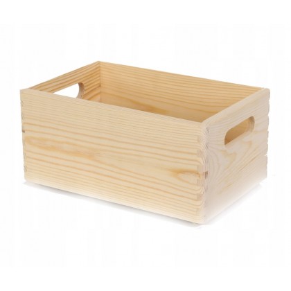 Drewniana Skrzynka S-05 13,5x30x20 cm Naturalna