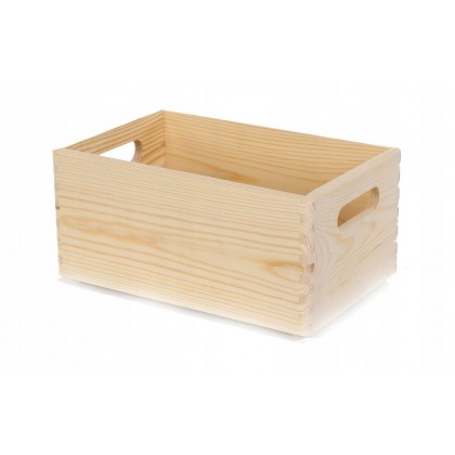 Drewniana Skrzynka S-05 13,5x30x20 cm Naturalna