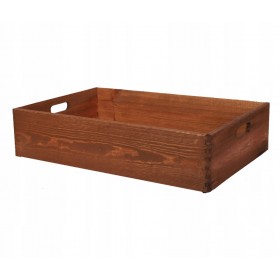 Drewniana Skrzynka S-04 13,5x60x40 cm Brązowa