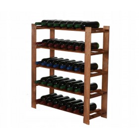 Regał na wino butelki 90x80x28 5 półek 35 but brąz