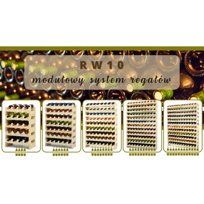 Regał na wino MODUŁOWY RW10 drewno 06x11 półka