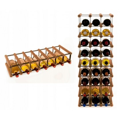 Regał na wino Stojak segmentowy RW-8-7X1-7_O_BR