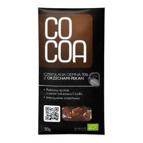 Czekolada gorzkag 70% g z orzechami Pekan Bio 50 g