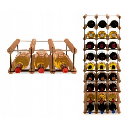 Regał na wino Stojak segmentowy RW-8-3X1-3_O_BR