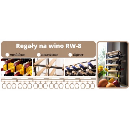 Regał na wino Stojak segmentowy RW-8-1X5-5_O_BR