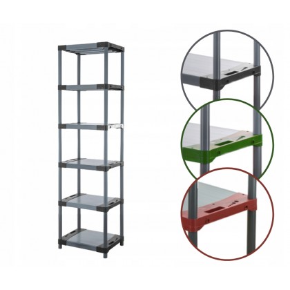 Regał magazynowy plastikowy JUPITER-6_070_SZAR