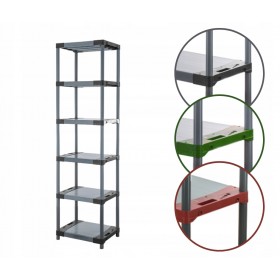 Regał magazynowy plastikowy JUPITER-6_060_SZAR