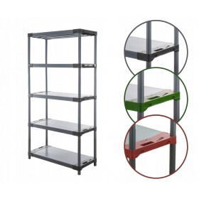 Regał magazynowy plastikowy JUPITER-5_120_SZAR