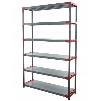 Regał magazynowy plastikowy JUPITER-6_150_CZER