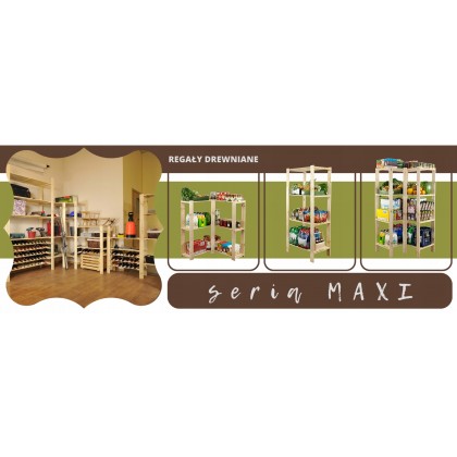 Noga do regału serii MAXI drewniana 166,4 cm 2 szt