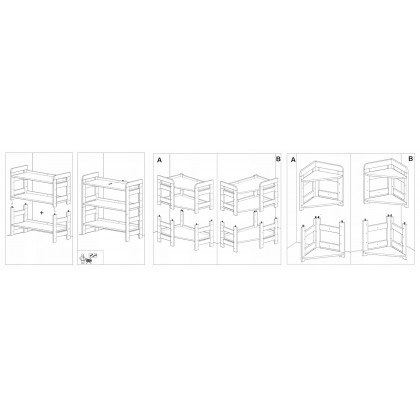 Regał na książki Modułowy BERDO 82,4x80x34,4 3P