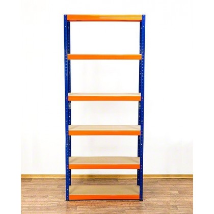 Regał Helios 196x90x35 cm 6 półek/175kg Niebiesko-Niebieski