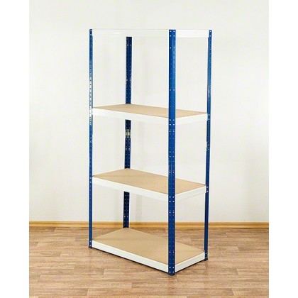 Regał Helios 180x90x45 cm 4 półki/275kg Niebiesko-Biały