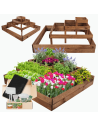 Hochbeet, Kräuterbeet, Gartenbeet, Pflanzbeet, für Garten und Terrasse, Kiefernholz 45x119x119 cm, Farbe: Braun imprägniert