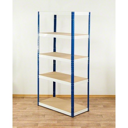 Regał Helios 180x100x50 cm 5 półek/275kg Niebiesko-Biały