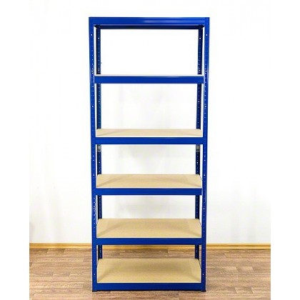 Regał Helios 213x90x45 cm 6 półek/275kg Niebiesko-Pomarańczowy