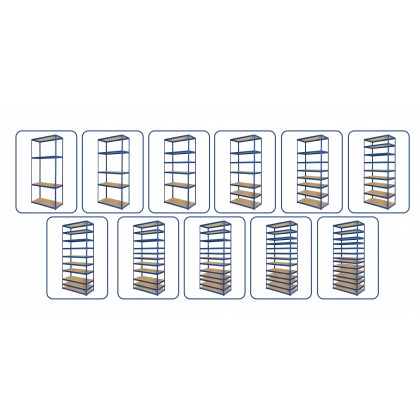 Regał metalowy HL magazyn HBW-196x100x30-6-175