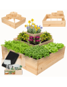 Hochbeet, Kräuterbeet, Gartenbeet, Pflanzbeet, für Garten und Terrasse, Kiefernholz 45x92x92 cm, Farbe: Natur imprägniert