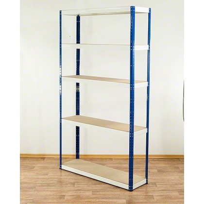 Regał Helios 213x120x40 cm 5 półek/275kg Niebiesko-Pomarańczowy