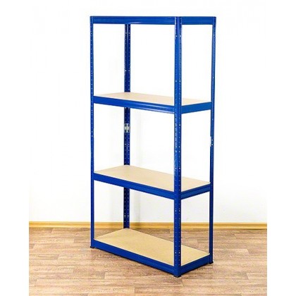 Regał Helios 180x90x35 cm 4 półki/350kg Niebiesko-Pomarańczowy