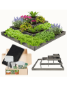 Hochbeet, Kräuterbeet, Gartenbeet, Pflanzbeet, für Garten und Terrasse, Kiefernholz 36x119x119 cm, Farbe: Grau imprägniert
