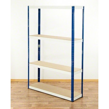 Regał Helios 180x120x30 cm 4 półki/350kg Niebiesko-Pomarańczowy