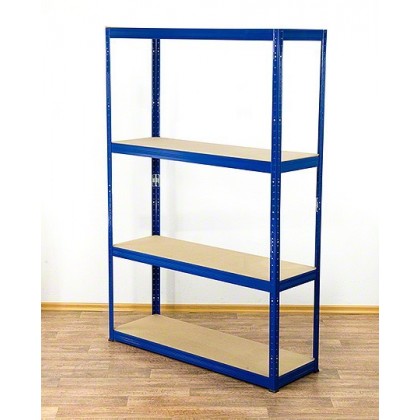 Regał Helios 180x120x30 cm 4 półki/350kg Niebiesko-Pomarańczowy