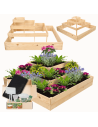 Hochbeet, Kräuterbeet, Gartenbeet, Pflanzbeet, für Garten und Terrasse, Kiefernholz 45x119x119 cm, Farbe: Natur imprägniert