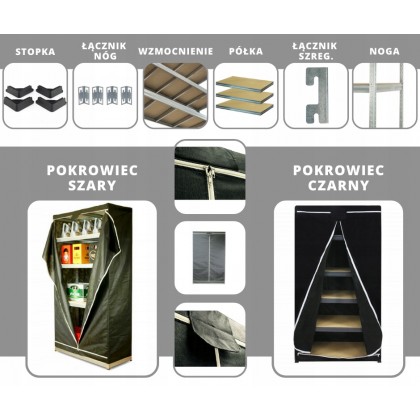 Regał metalowy HL magazyn HBO-196x110x35-5-175