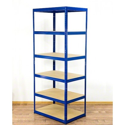 Regał Helios 196x90x50 cm 6 półek/350kg Niebiesko-Pomarańczowy