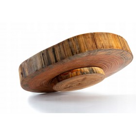 Taca drewniana obrotowa 30-35 cm Modrzew bez kory