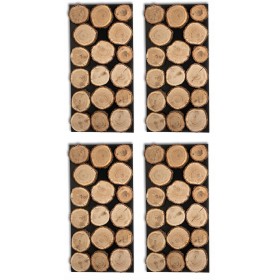Panel dekoracyjny 76x38x3 Plastry dębowe 4 szt