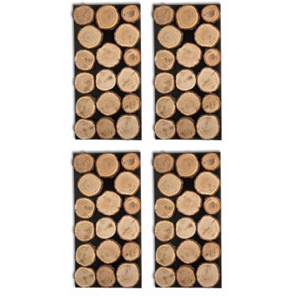 Panel dekoracyjny 76x38x3 Plastry dębowe 4 szt