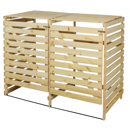 Podwójna obudowa na kosze OBK 2x240L Naturalna
