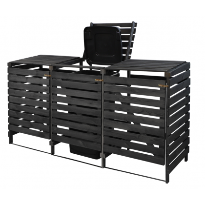 Potrójna obudowa na kosze OBK 3x120L Antracytowa