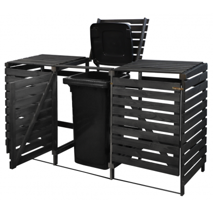 Potrójna obudowa na kosze OBK 3x120L Antracytowa