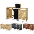 Potrójna obudowa na kosze OBK 3x120L Naturalna
