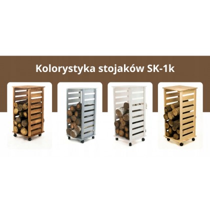 SCHOWEK NA DREWNO DO KOMINKA ORGANIZER SK-1K BIAŁY