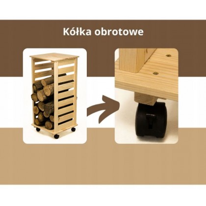 SCHOWEK NA DREWNO DO KOMINKA ORGANIZER SK-1K BIAŁY