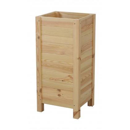 Wysoka Skrzynia na Donicę /szer. 34cm/Regulacja Dna/ RDS – Naturalna