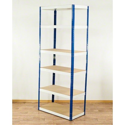 Regał Helios 213x90x60 cm 6 półek/350kg Czarno-Niebieski